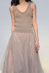 marc le bihan 2836 tank top dress Taupe